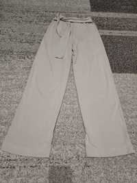 Beżowe spodnie damskie bawełniane Zara 36
