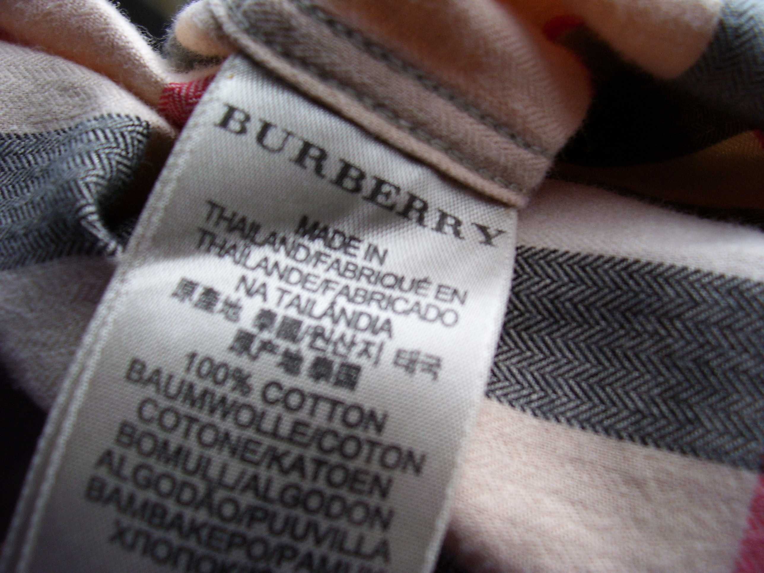 Burberry-męska koszula w kratę-roz.L okazja