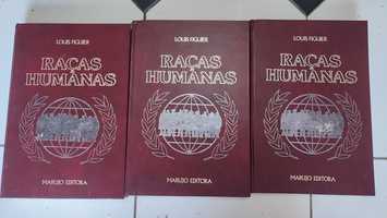 Raças Humanas - Louis Figuier - 3 volumes