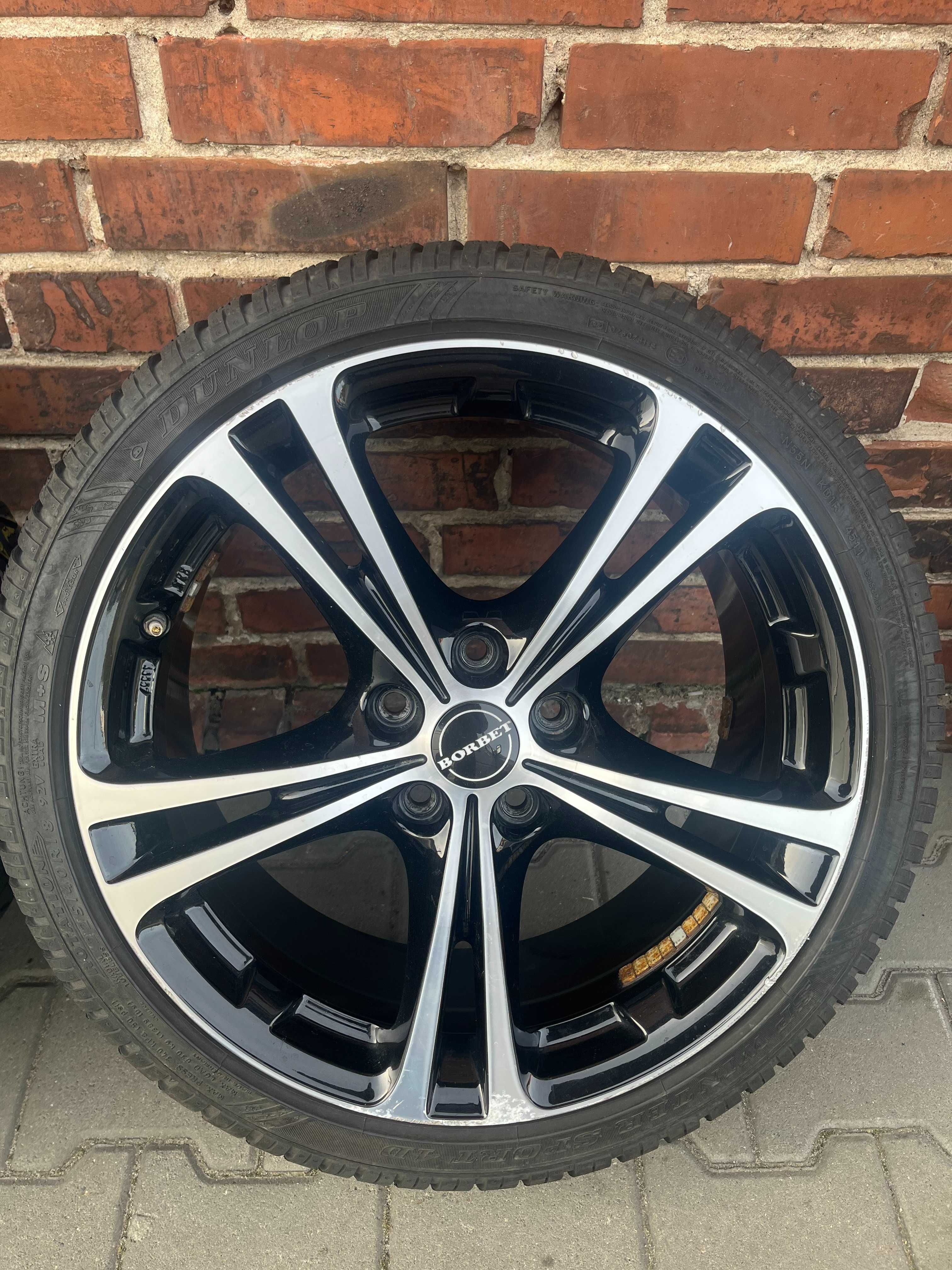 Alufelgi 18 cali BORBET 5x112 z oponami Pirelli 225/40/18 zimowe