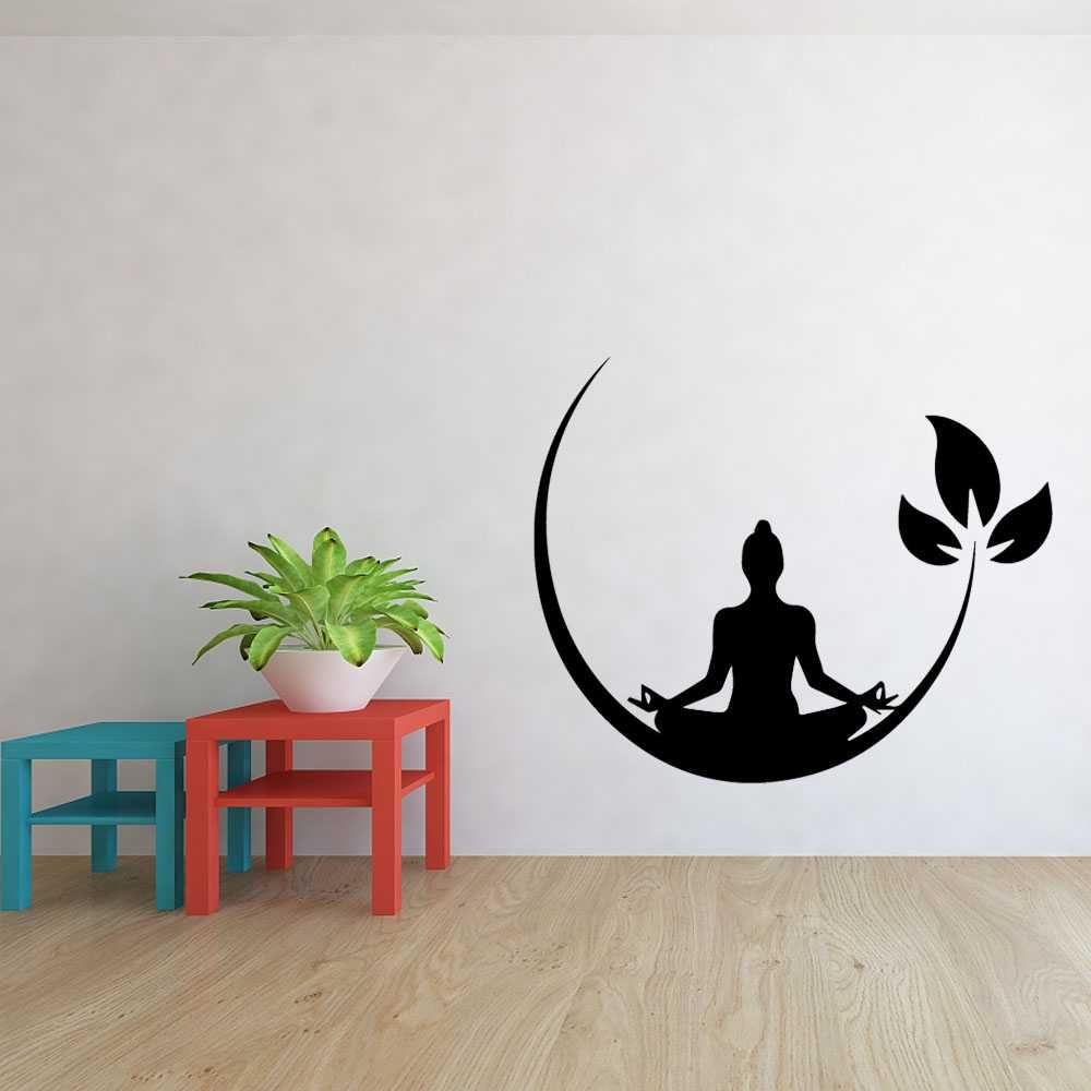 Adesivo Parede Meditação Budismo Zen - Sala Quarto Autocolante Vinil