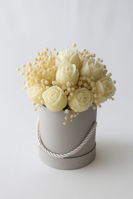 Flower box candle