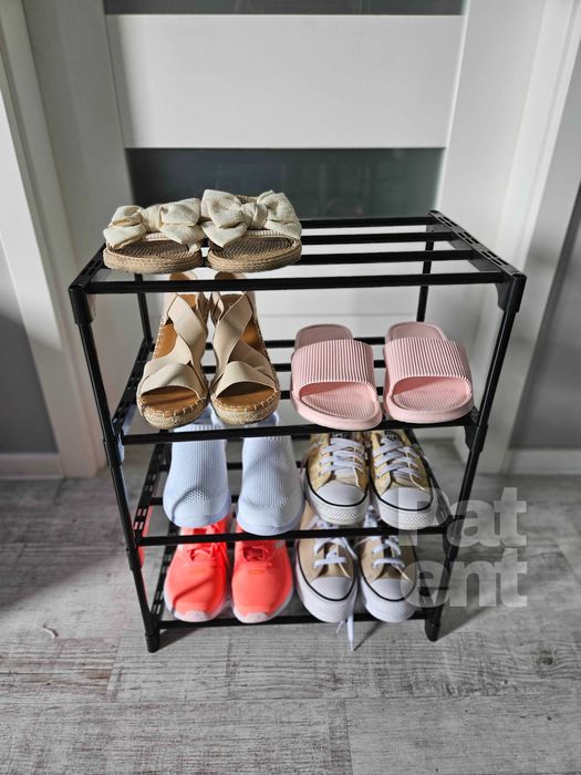 Przechowywanie dom 4 poziomy na pudełka czarny