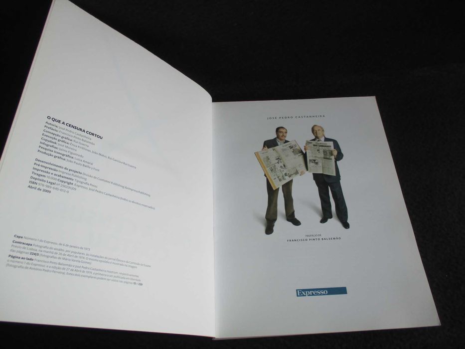 Livro O Que a Censura Cortou José Pedro Castanheira Francisco Balsemão