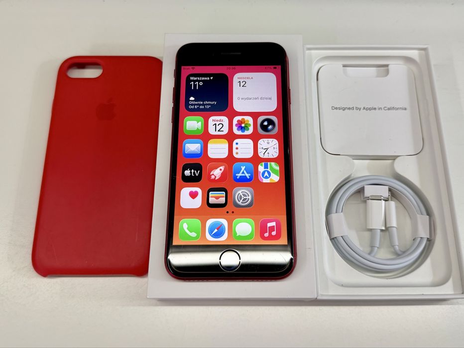 Iphone SE 2020 Red 64GB, bateria 100%, oryginalny
