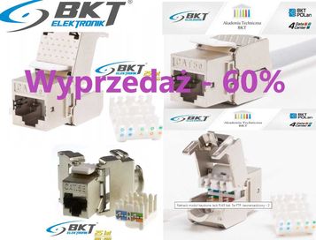 Moduł BKT RJ45 kat.5e, Ekranowany, Keystone, Beznarzędziowy 10Szt.-60%