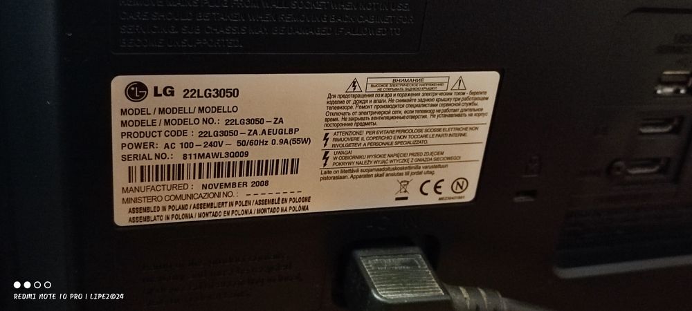 Televisão LG 22 polegadas