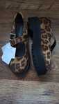 Buty w panterkę baleriny Cropp Mary jane 38 loafersy na grubej podeszw