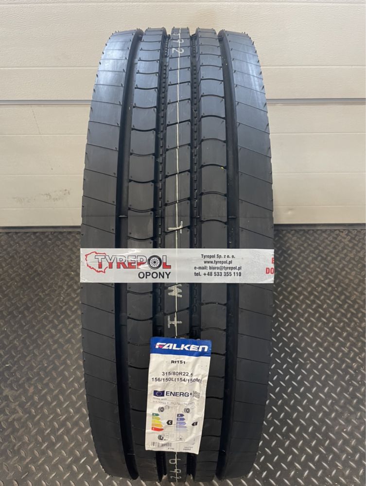 1490netto JAPOŃSKA Opona FALKEN 315/80 R22.5 RI 151 PRZÓD 315 80 Front