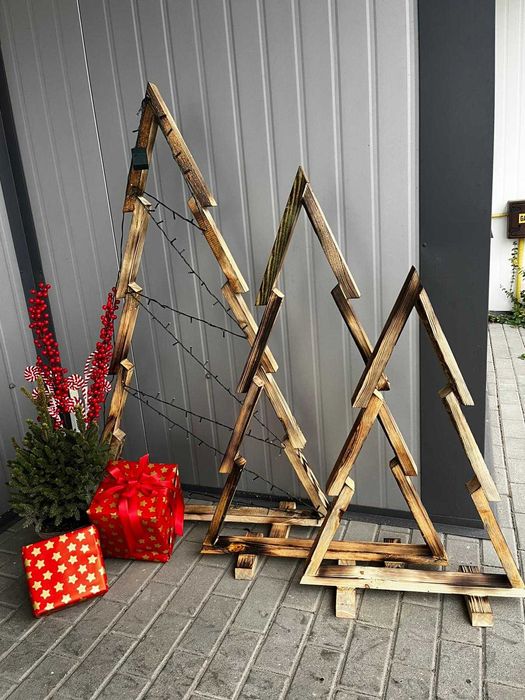 Stroik świąteczny Choinka z drewna