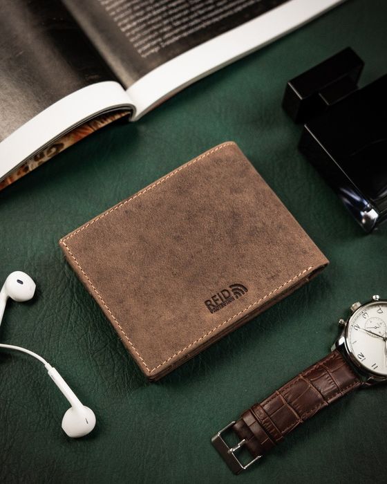 skórzany portfel męski z kieszonką na kartę - peterson