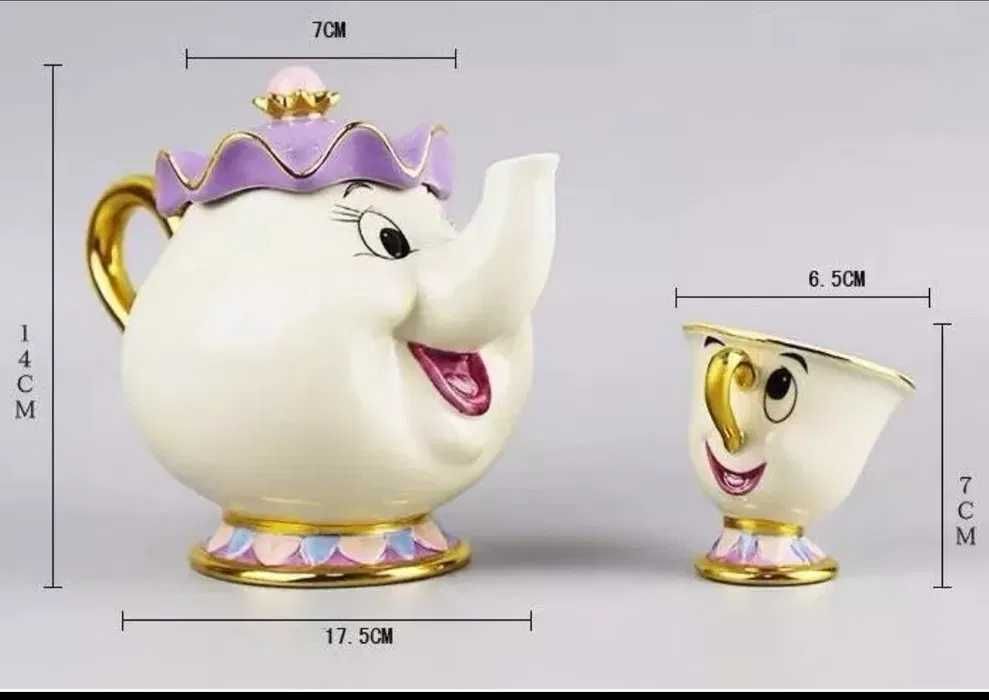 Чайний сервіз з мультфільму Поттс і Чіп  подарунок Disney Mrs Potts