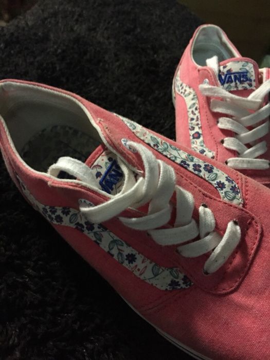 VANS originais rosa com flores