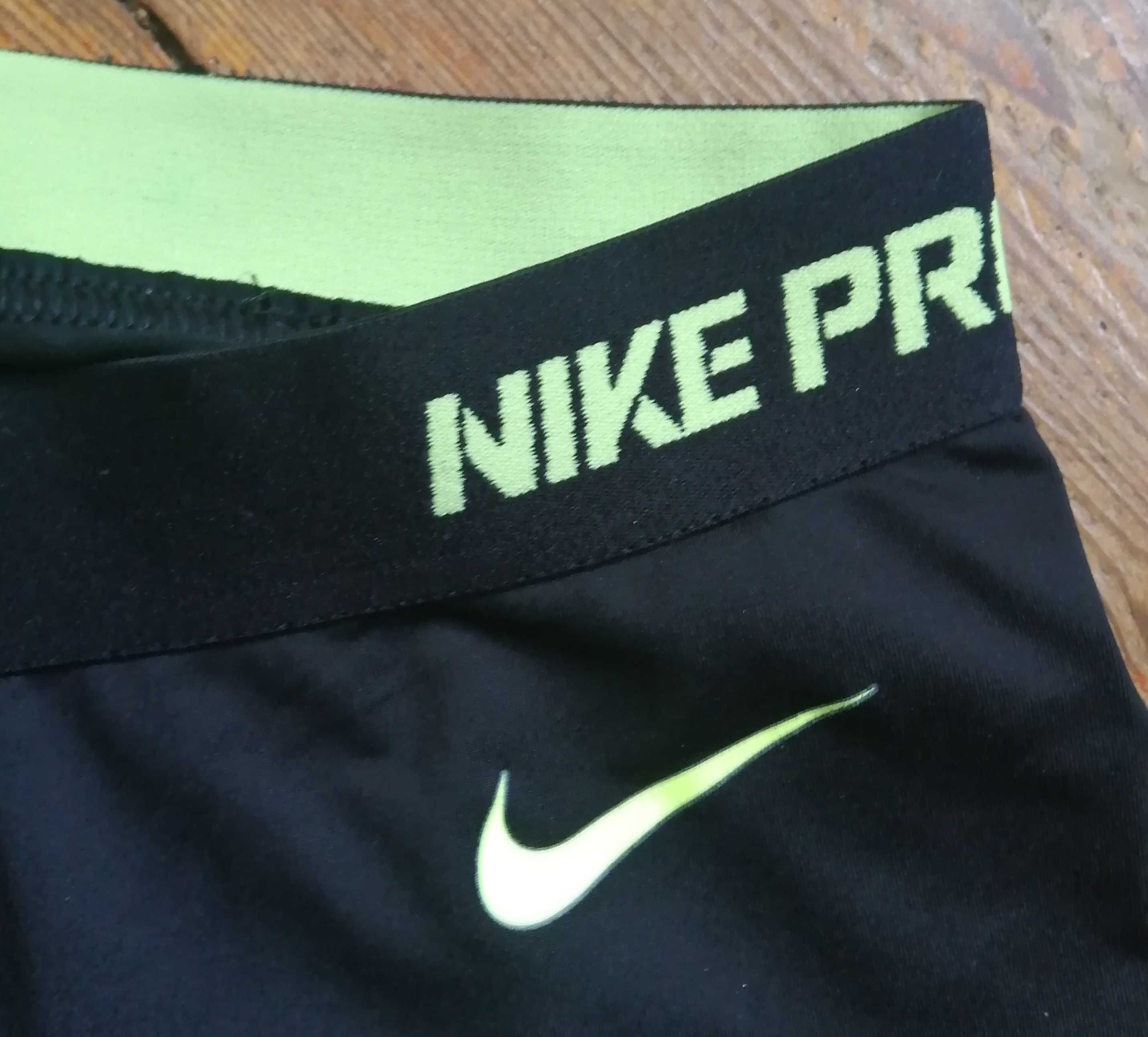 Nike Pro damskie legginsy 3/4 treningowe dri-fit, rozm. S