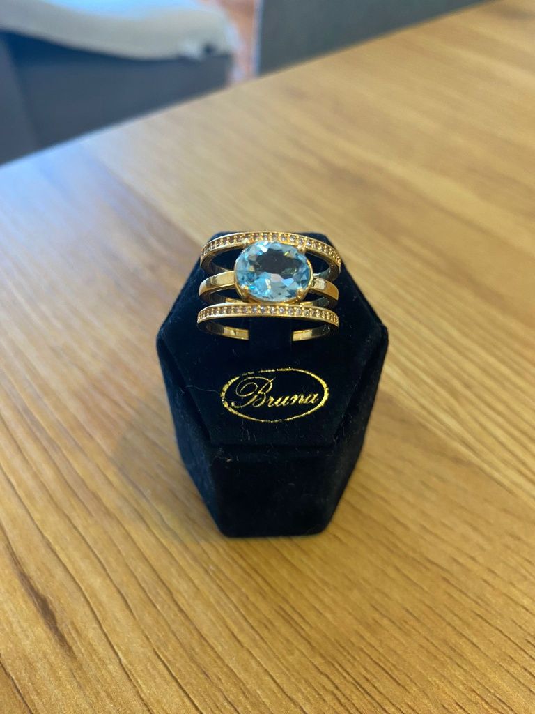 Anel semijoia 3 aros com três banhos de ouro 18k