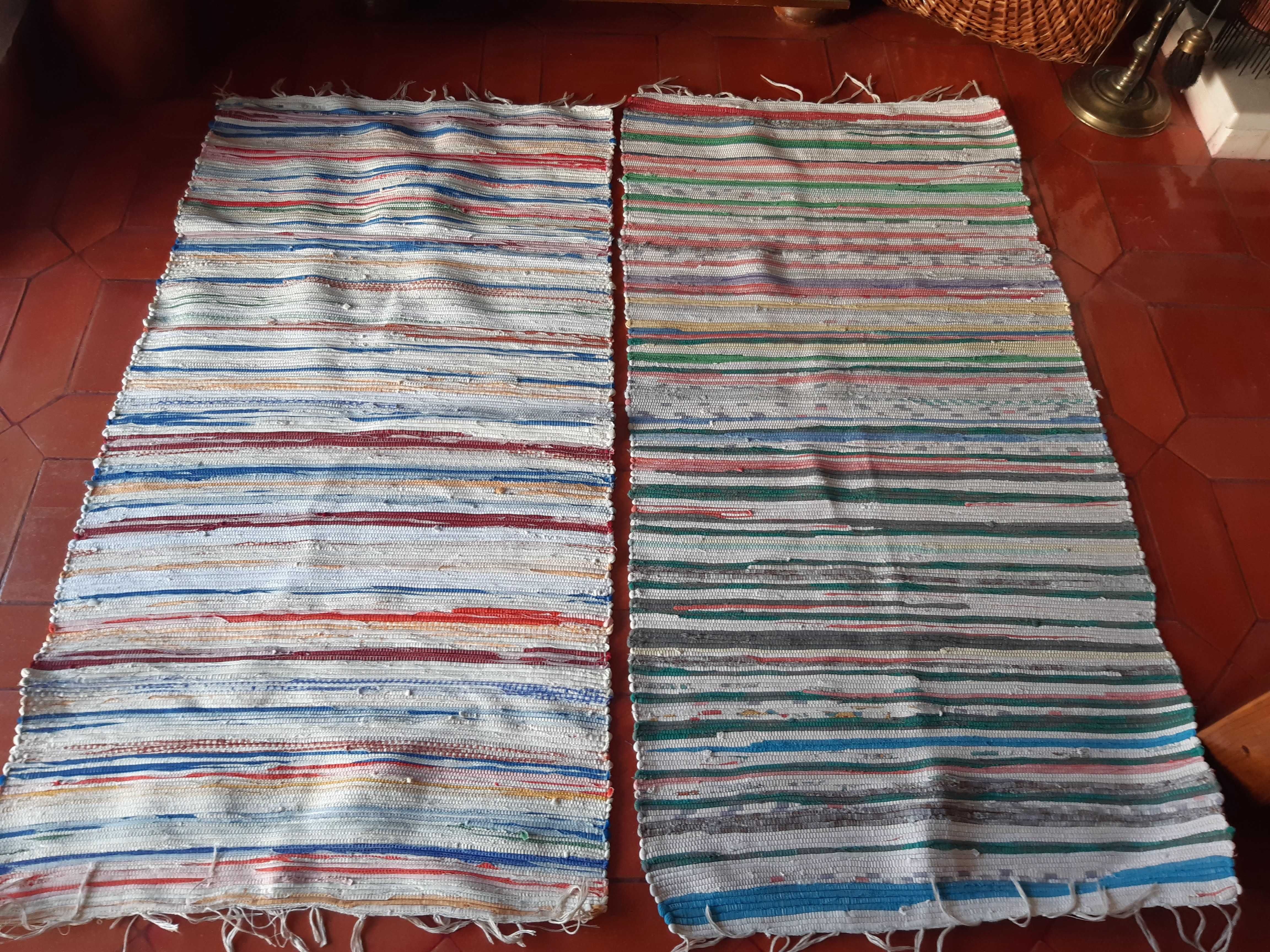 2 tapetes trapos 1metro30cm×68cm, como novos