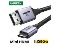 Кабель UGREEN Mini HDMI to HDMI 8K Cable Aluminum 8K60Hz, 4K120Hz 1/2м