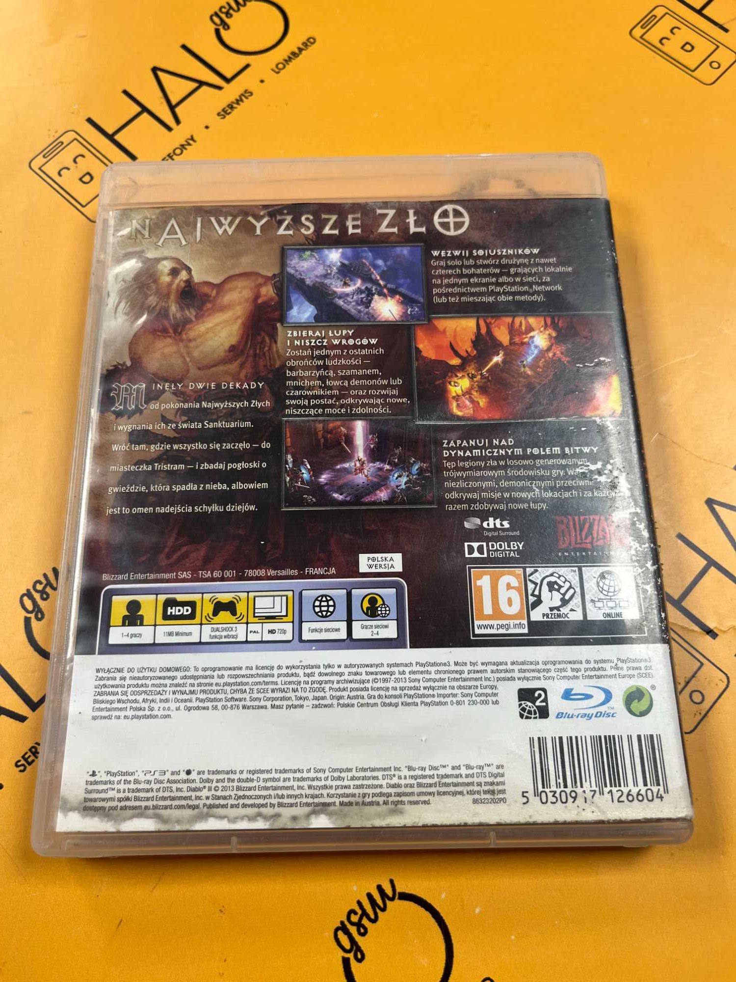 Gra PS3 PlayStation 3 Diablo III -PL- Lombard Halo gsm Łódź