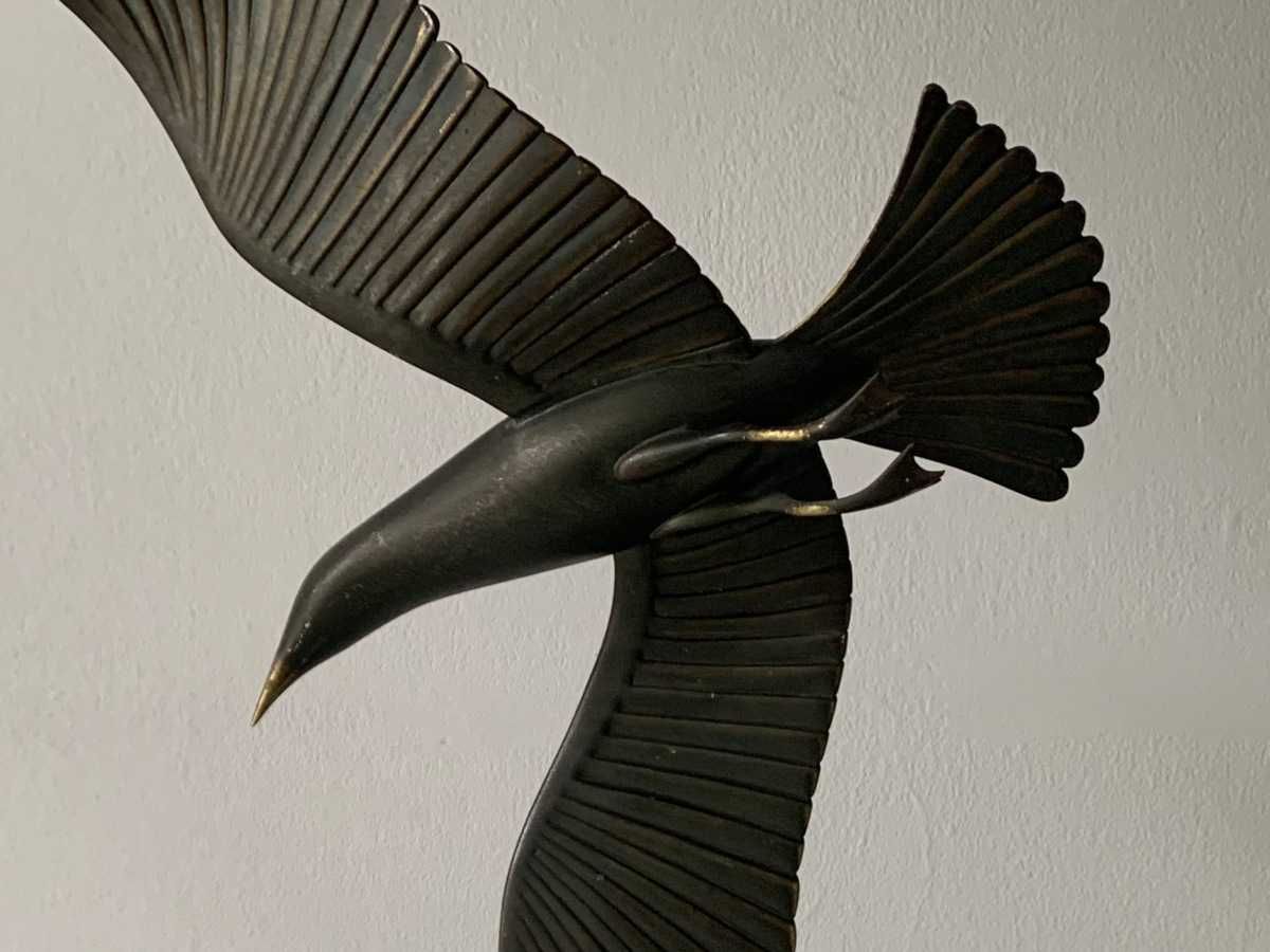 Gaivota em bronze Art Deco