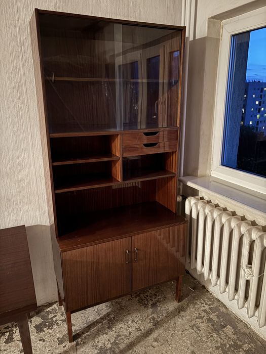 Meble z PRL-u drewniane fornirowane - 6 elementów