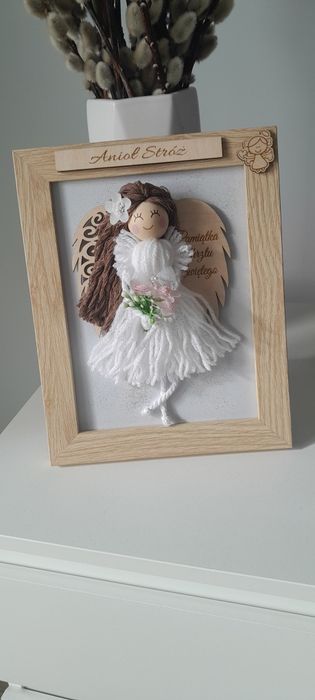 Aniołek na chrzest pamiatka polecam hand made
