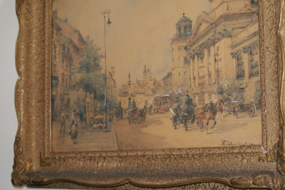 Przedwojenna Akwarela Władysław Chmieliński