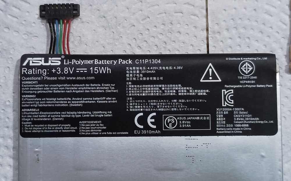 Componentes Tablet Asus Zenpad e Memopad