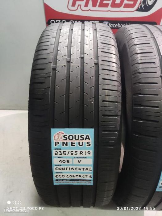 2 pneus como novos 235-55r19 continental - oferta dos portes