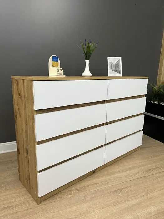 "Ольвія"-комод на вісім шухляд без ручок.Тумба під телевізор.В спальню