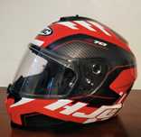 Capacete de mota HJC Koro Black Red MC1 Tamanho S