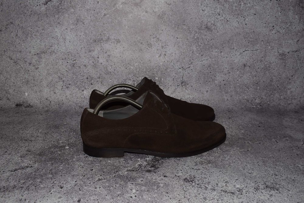 Hugo Boss Suede Oxfords (Мужские Премиальные Замшевые Туфли Оксфорды )