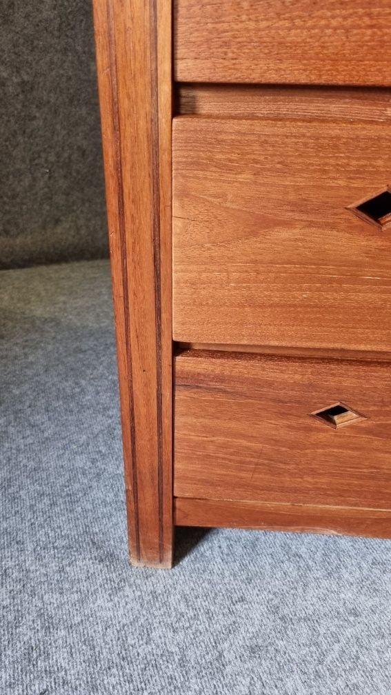 Duński Słupek w Stylu Kolonialnym lata 70 Teak