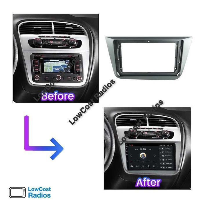 Auto Rádio 2DIN 9" SEAT LEON E SEAT ALTEA • Android 15