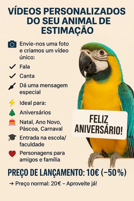 Criação de Vídeos Personalizados com o Seu Animal de Estimação