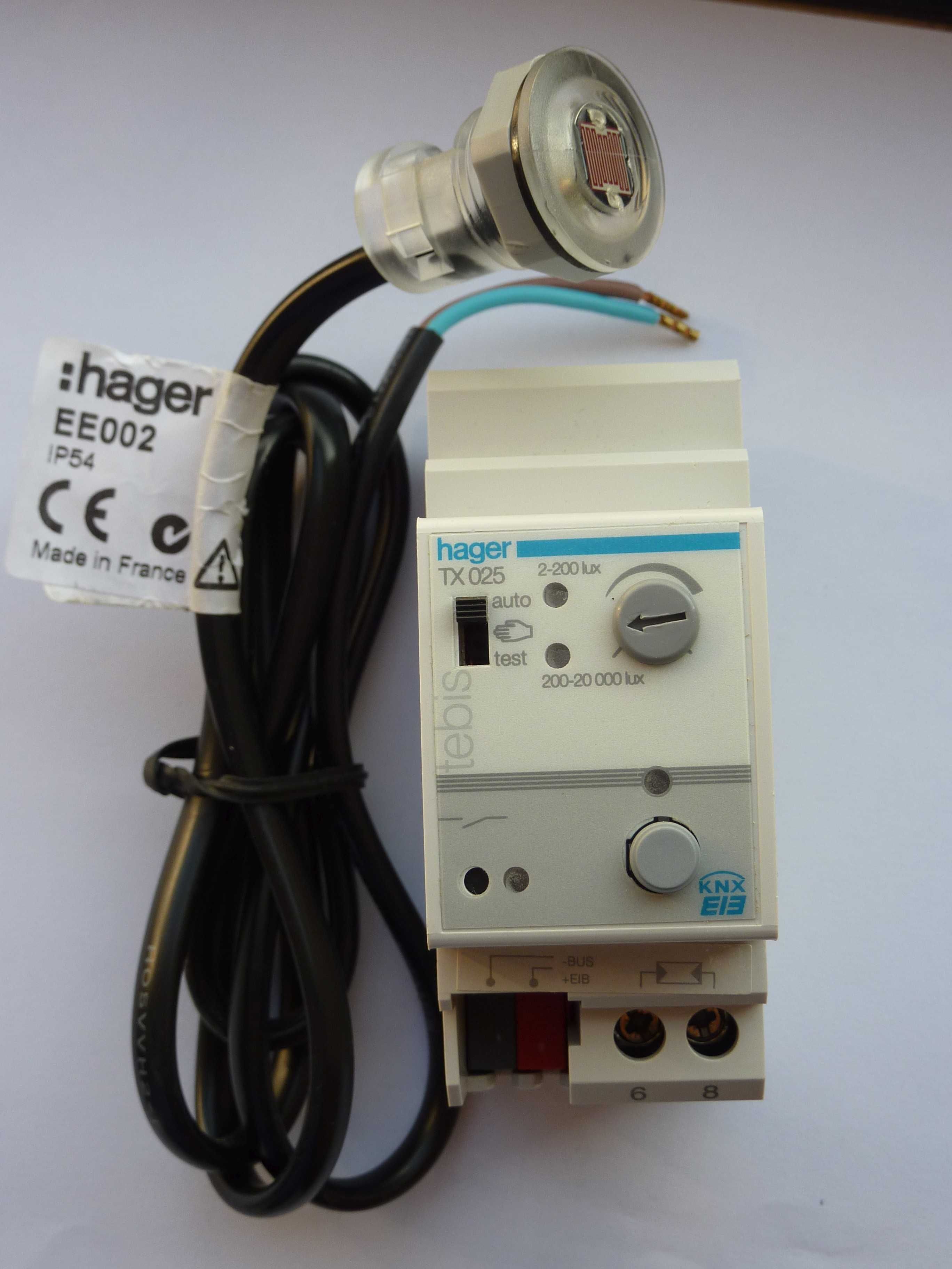 KNX- Interruptor e sonda crepuscular Hager RX025 + EE002