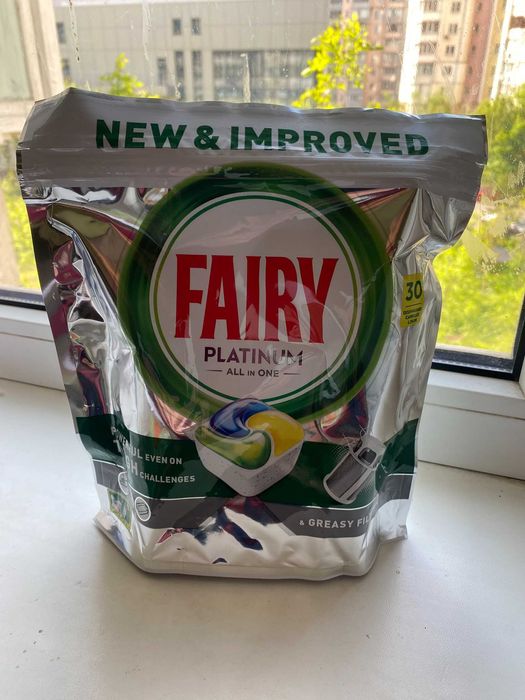 Капсули для посудомийної машини Fairy Platinum All in One 30 шт