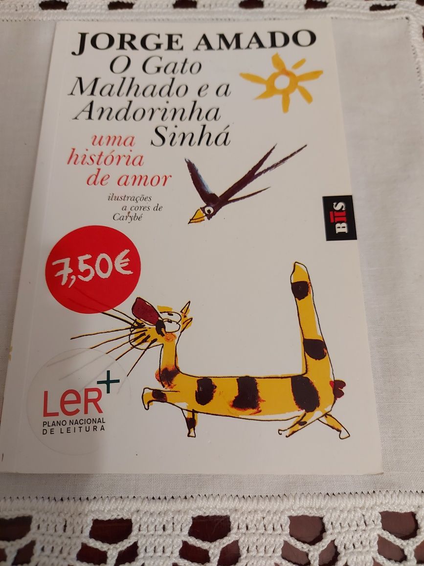 Livro "O Gato Malhado e a Andorinha Sinhá".