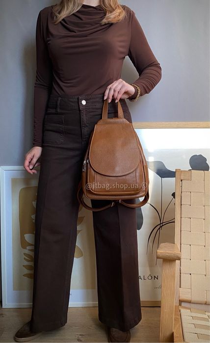 Шкіряний рюкзак Італія Virginia Conti. Кожаный рюкзак Италия сумки