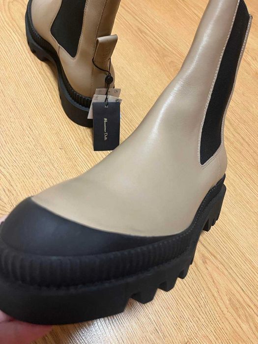 Шкіряні черевики челсі демісезонні Massimo Dutti