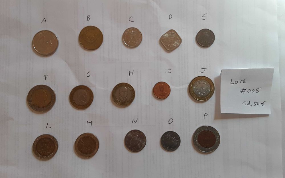 4 lotes de 15 moedas(b)