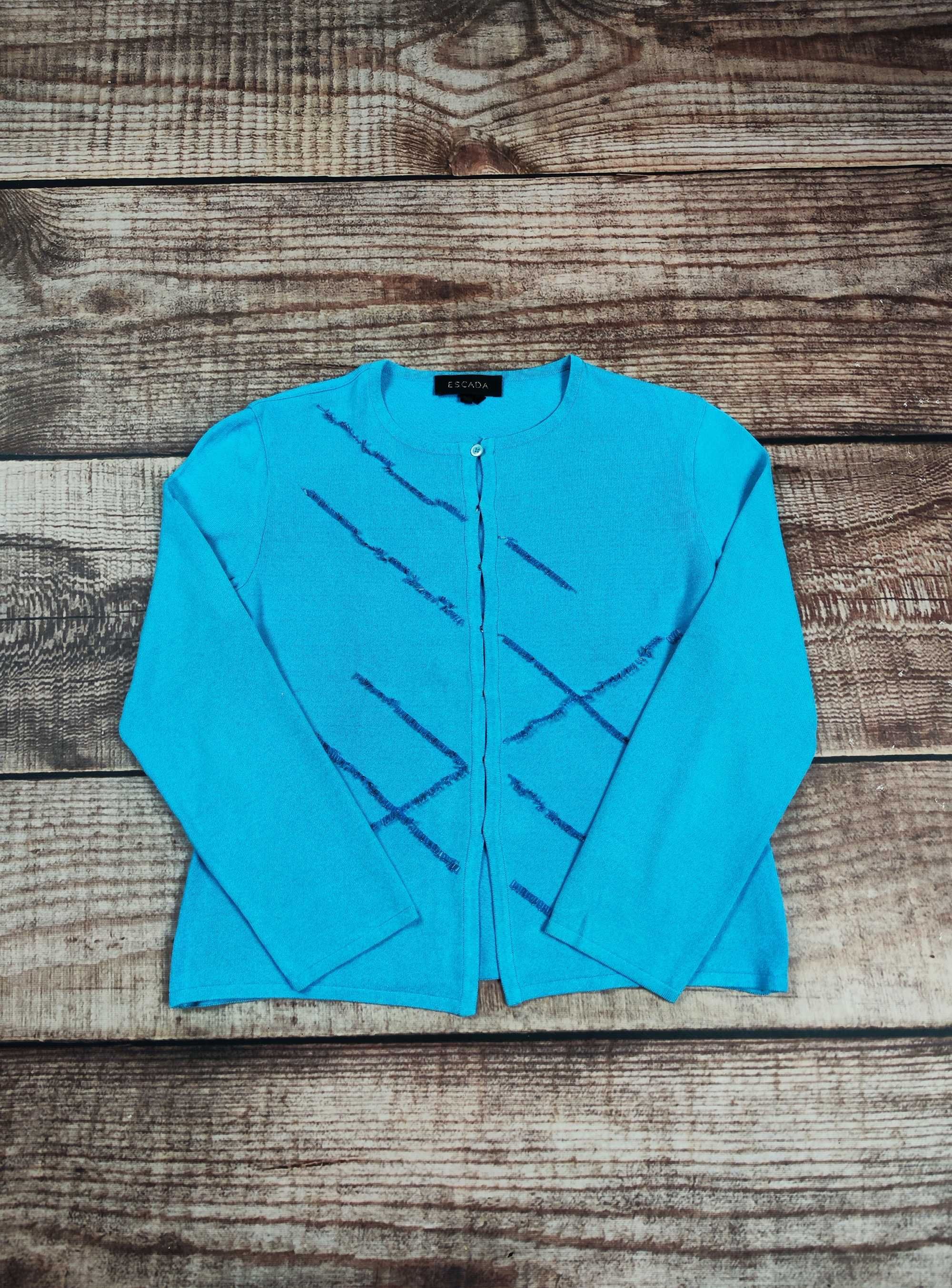 Vintage sweter damski Escada kardigan rozpinany r. 38
