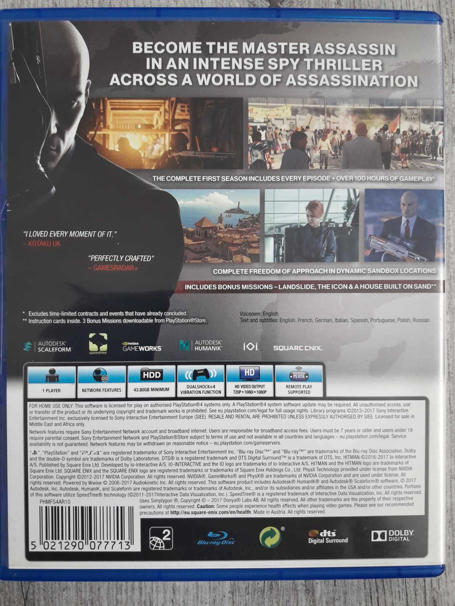 Gra Hitman The Complete First Season PS4/PS5 Playstation