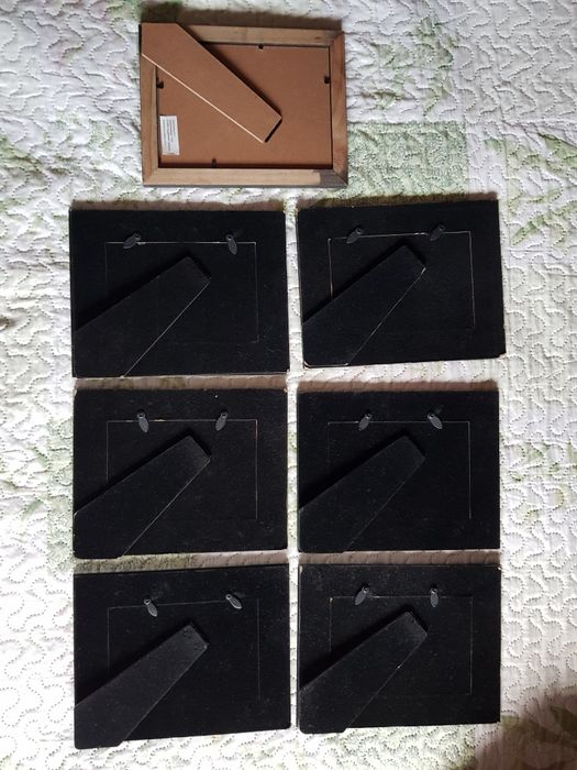 Conjunto de 7 Molduras Pretas 13x18cm