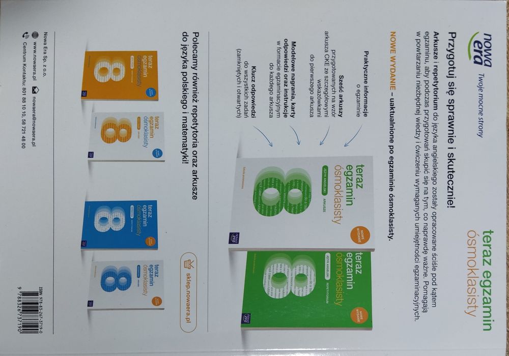 Arkusze egzamin ósmoklasisty j.angielski