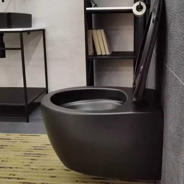 Унітаз підвісний Devit Acqua 3020155B безобідковий з сидінням slim