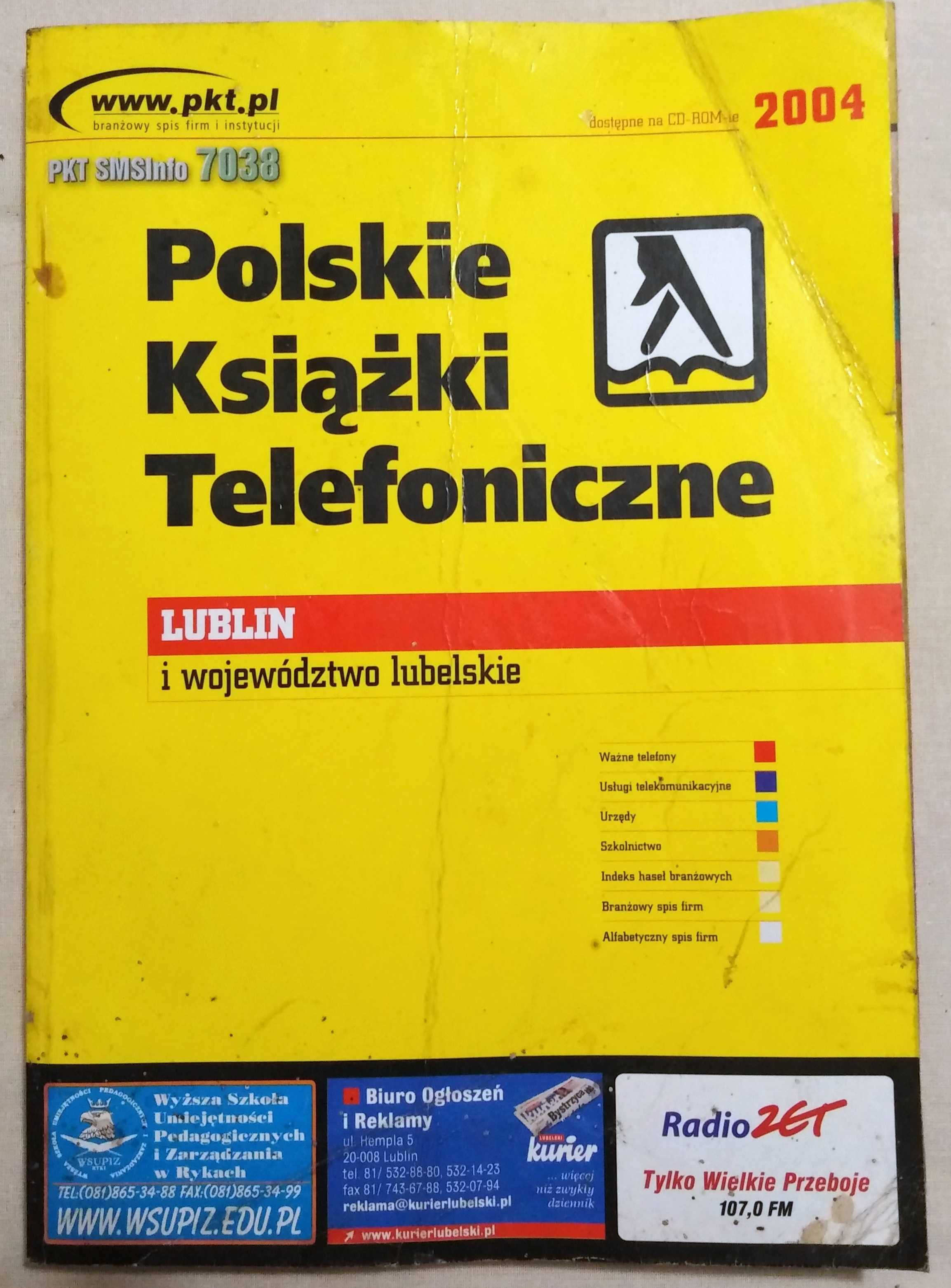 Książka telefoniczna Lublin i Województwo Lubelskie – rok 2004
