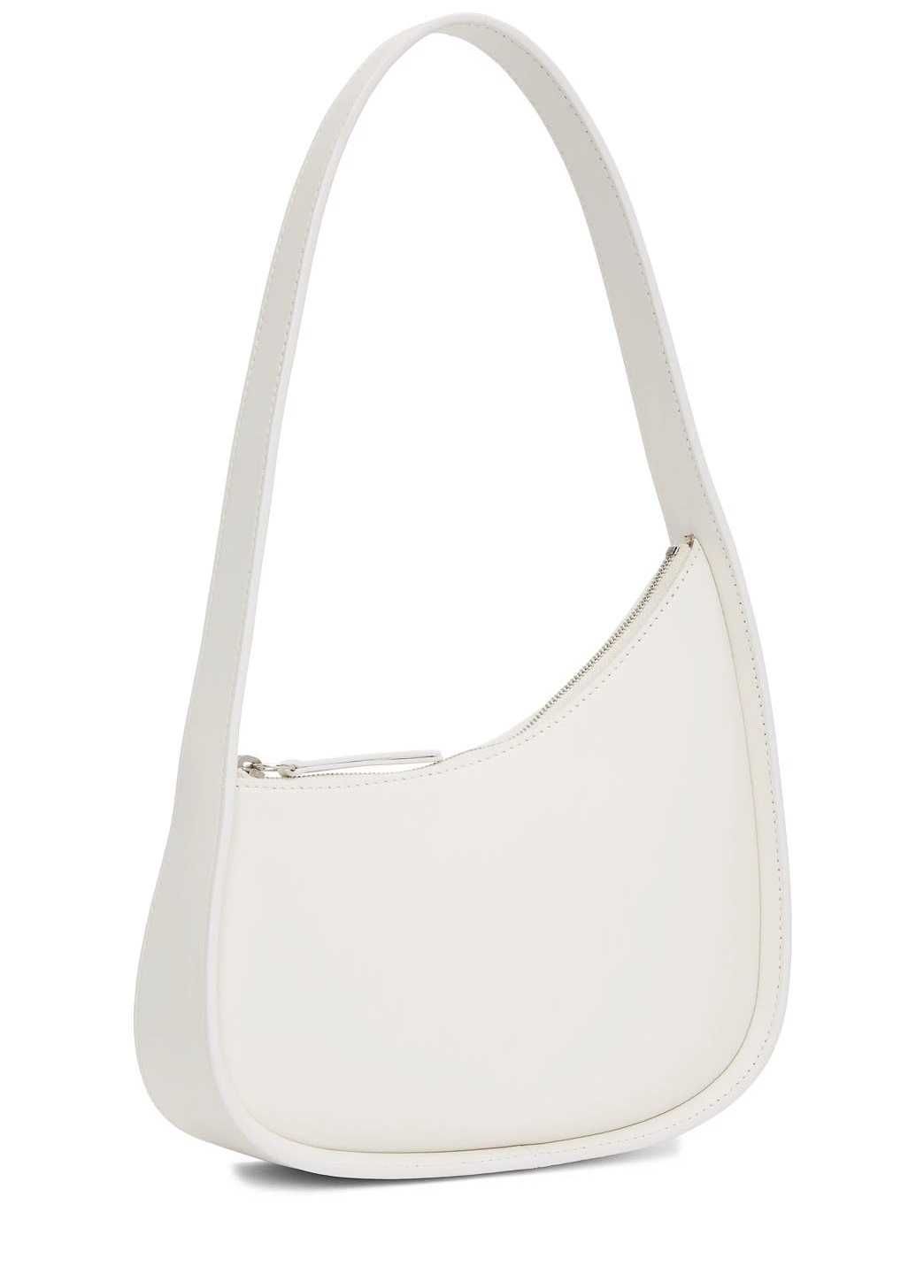 Сумка The Row Half Moon Leather Shoulder Bag White