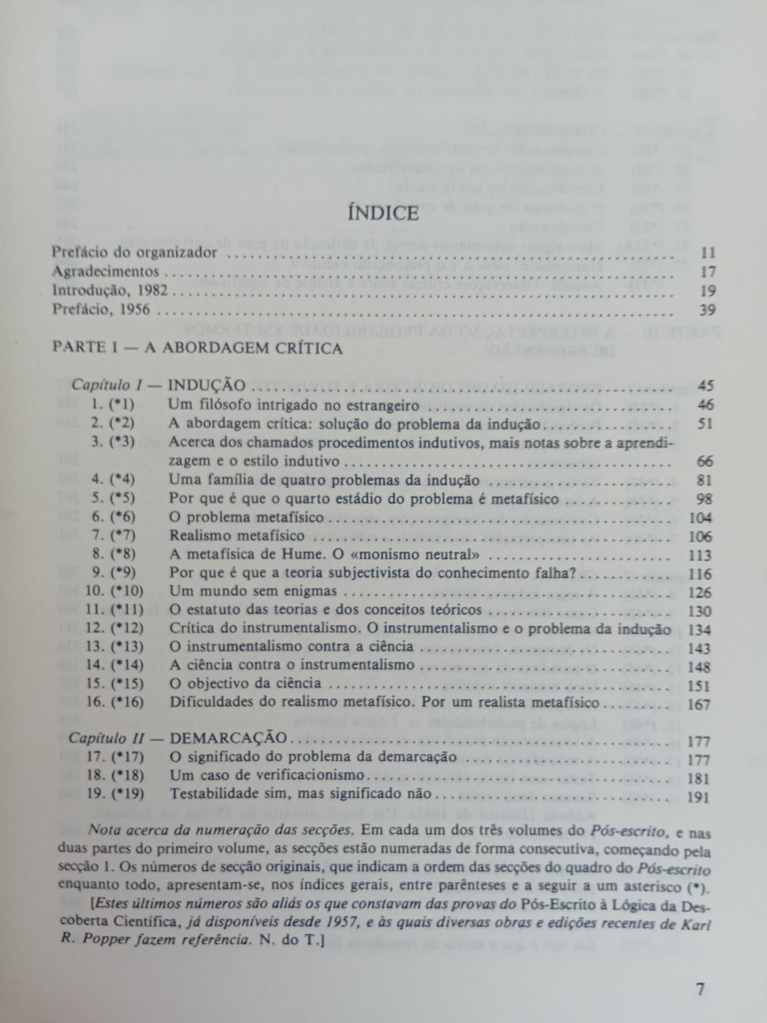 Karl Popper - Pós-Escrito à Lógica da Descoberta Científica (3 vols.)