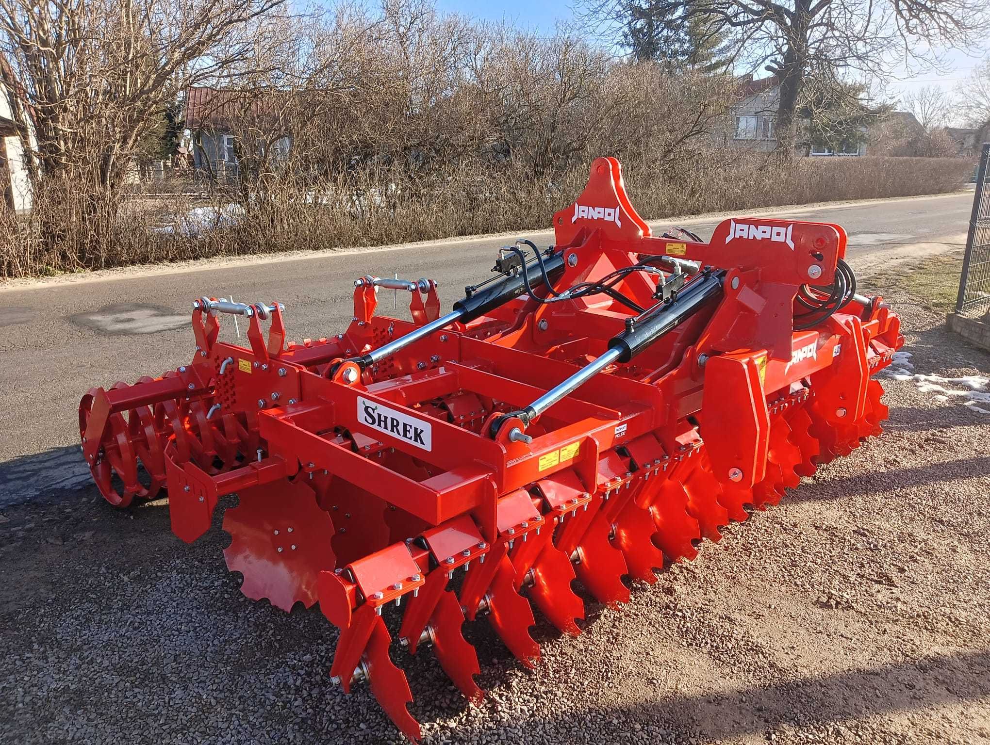 brona talerzowa hydrauliczna JANPOL SHREK 4m 560 talerz daszek 600