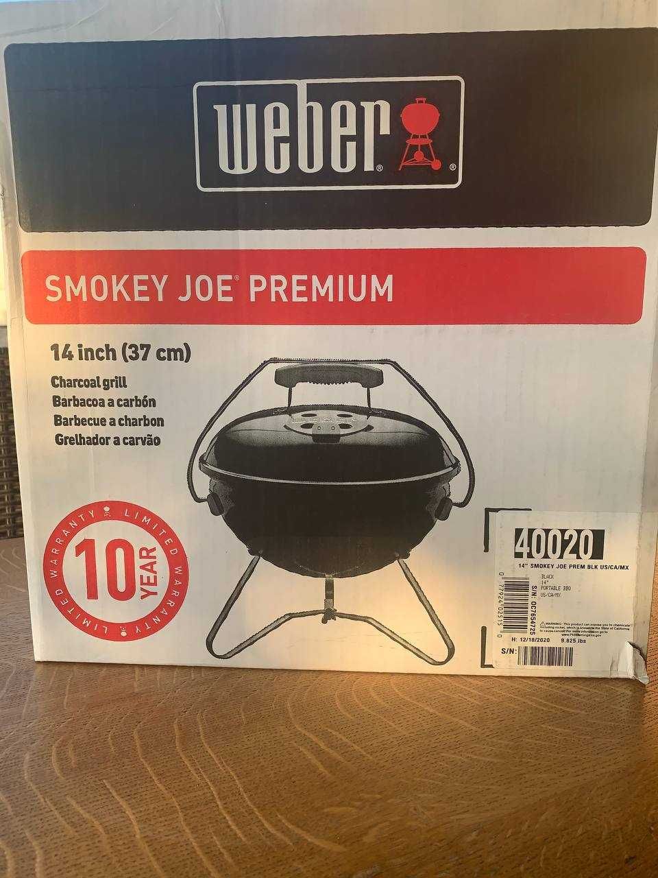 НОВЫЙ Портативный угольный гриль Smokey-Joe Premium Weber